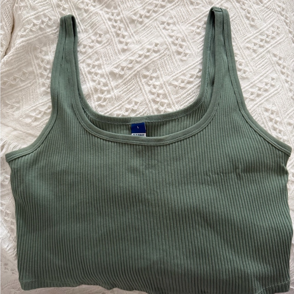 Old Navy Sage Green Ribbed Tank Top